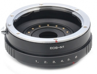 Адаптер Canon EF - Nikon 1 с кольцом диафрагмы